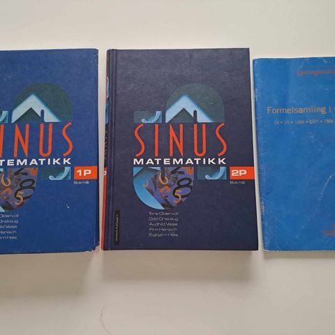 Mattebøker Sinus 1 Sinus 2 og formelsamling