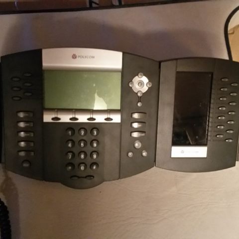 Polycom IP-telefonar, fungerer bra med f.eks. FreePBX
