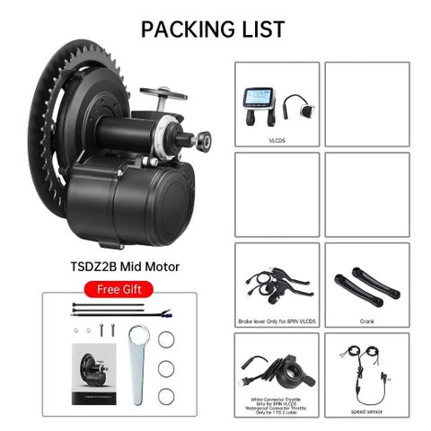 Tongsheng Mid-drive Motor Kit with Torque Sensor (TSDZ2B/TSDZ8)