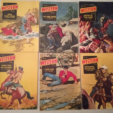 OPPDATERT Western - 11 fine eksemplar frå 1963
