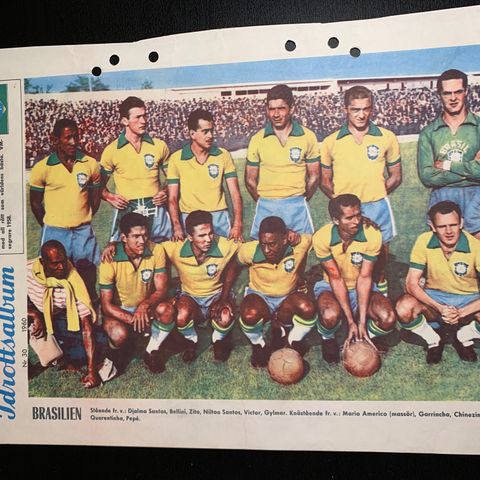 Pele Brasil Rekords Idrottsalbum Samleralbum 1960