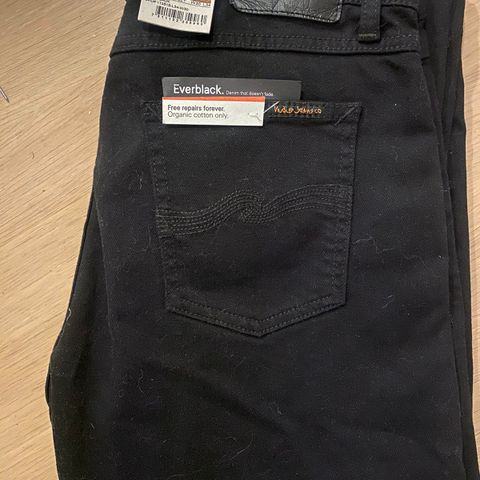 Nudie straight Sally 30/34 Everblack