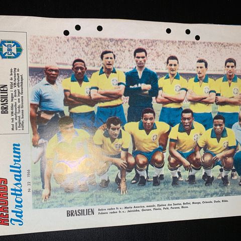 Pele Brasil Rekords Idrottsalbum Samleralbum 1966