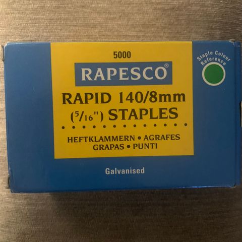 Rapid galvaniserte stifter 140/8 mm  5000 stk