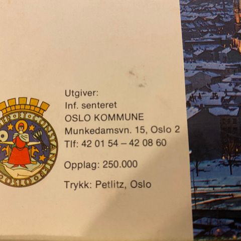 Hvem hva hvor i Oslo kommune - brosjyre fra 70-tallet