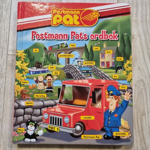 Tykk småbarnsbok "Postmann Pats ordbok"