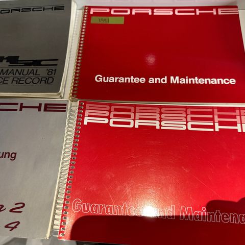 Porsche instruksjons og service bok 911Sc  fra 1981 og 964c2 /c4 Tysk