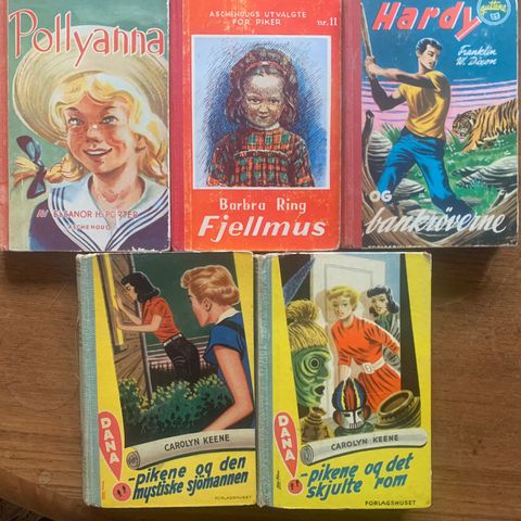 Pakke med barnebøker fra 50-tallet