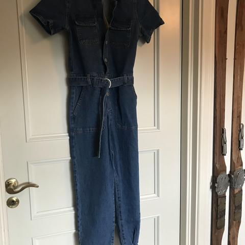 Lindex kortermet denim jumpsuit