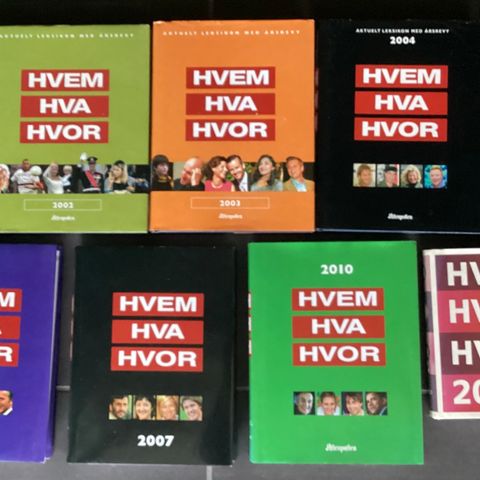 10 meget flotte HHH bøker.2000, 2002, 2003, 2004,2005, 2006, 2007, 2008,2010