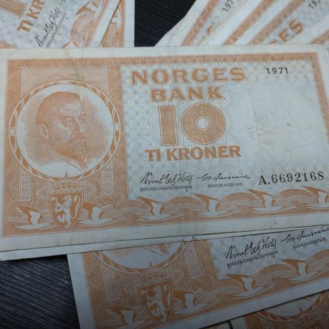 sedler Ti Kroner Norske 24