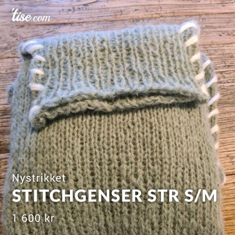 Nystrikket Stitch-genser str small/medium.