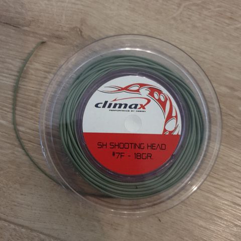 Single hand shooting head Climax #7 -18gr.  Welded loops both ends.