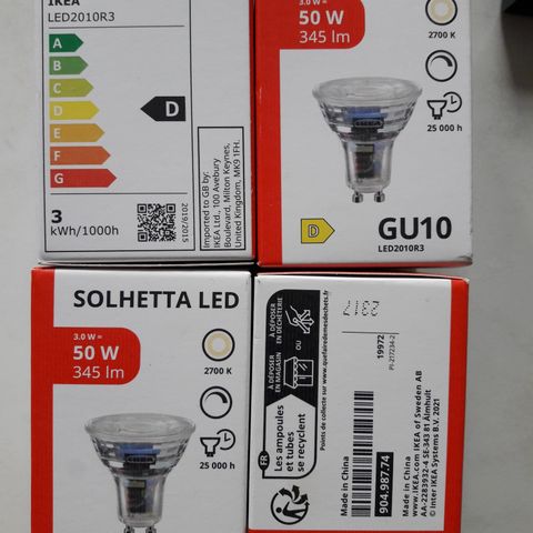 4 stk LED lyspære GU10 (varmt lys)