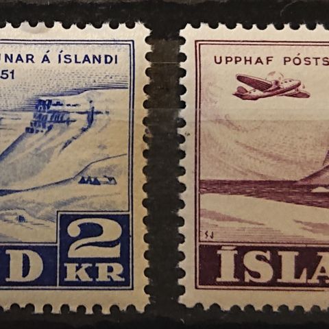 ISLAND: 1951, Det islandske postvæsen 175-år, postfrisk / Is140  v