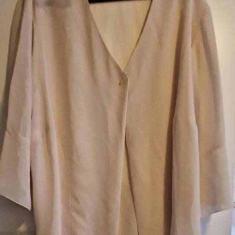 Beige chiffon jakke - Plus size