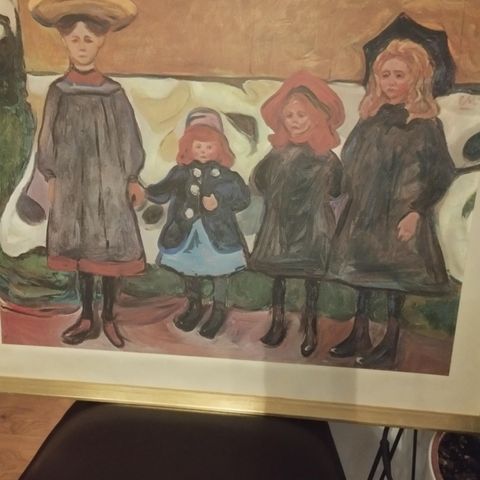 Fire piker i Asgårdstrand av Edvard Munch