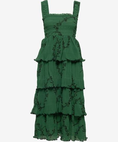 Ganni georgette midi dress, grønn