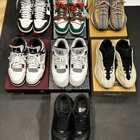 Div Jordans, OW Dunks, Yeezys