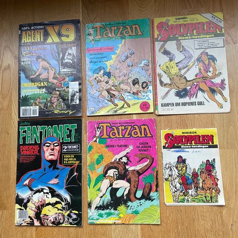 Tegneserier: Tarzan, Fantomet, Agent X9 og Sølvpilen