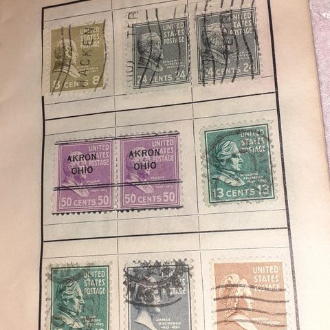 Utvalgshefte - gamle frimerker