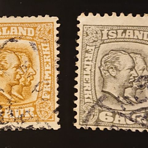 ISLAND: 1907, Chr. lX & Fredr. Vii, stempla / Is152. v.