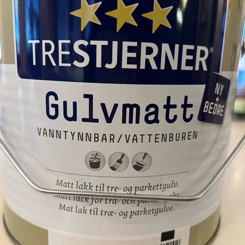 12 ltr (4 spann ) Trestjerner gulvmatt panelhvit, fargekode 0754