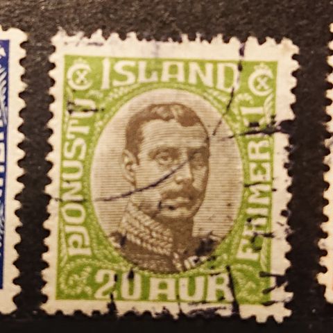 ISLAND: 1920, Tenestemerke, AFA 36,  38, 43 / Is161  v