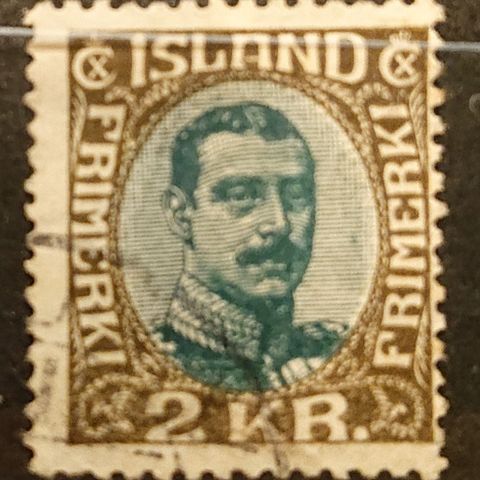 ISLAND: 1920, Christian X, AFA 97, / Is155  v