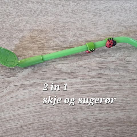 Sugerør og skje 2 in 1