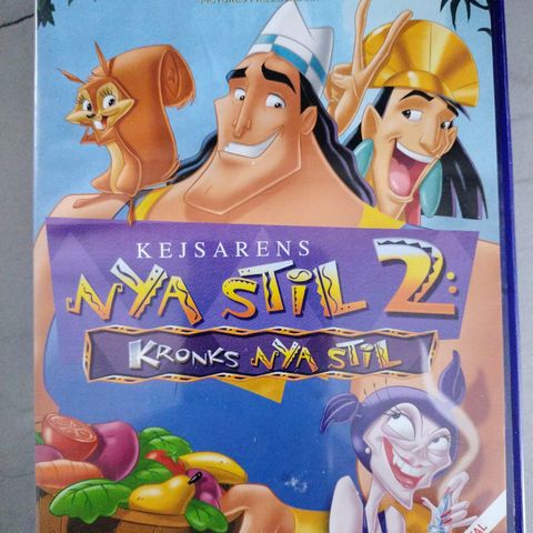 Dvd barnefilm. Keiserens nye stil 2. Kronks nye stil. Disney. Norsk tale/tekst.