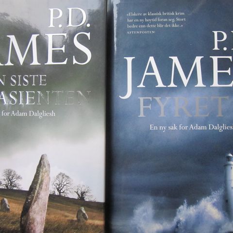 P.D. James: Fyret og Den siste pasienten (krim med Adam Dalgliesh)