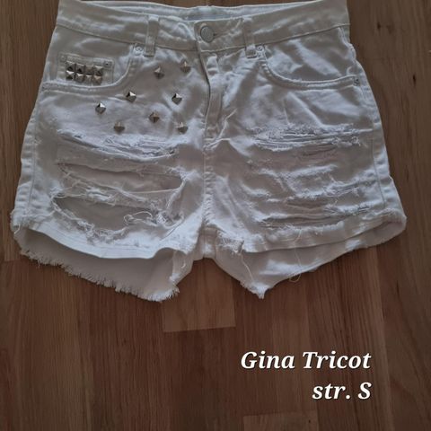 Hvit jeans shorts str. S