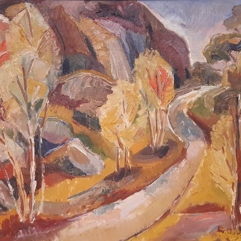 Flott maleri av Dagfinn Juel Sørlie (1914-1991)
