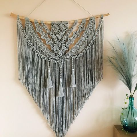 Makrame / macrame veggpynt håndlaget