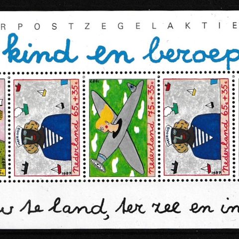 Nederland 1987 - Barnefrimerker 1987 - postfriskt miniark  (NL-30)