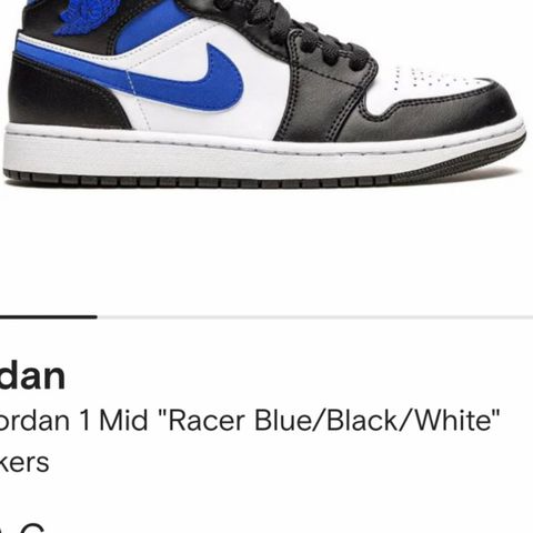 Air Jordan 1 mid racer blue str. 40