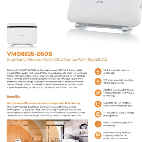 ZyXEL VMG8825-B50B router