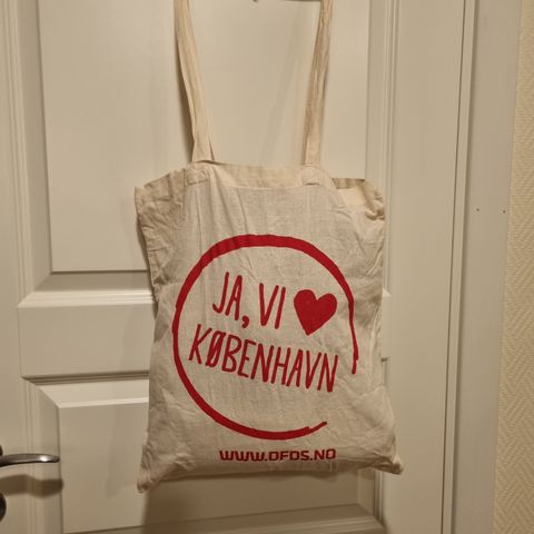 Totebag / Handlenett. "Ja, vi elsker København".