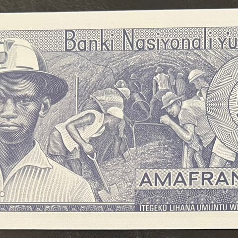 RWANDA. 50 FRANC.  1976.   P-7c.  UNC