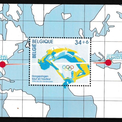 Belgia 1996 - OL Atlanta - postfrisk blokk (B77)