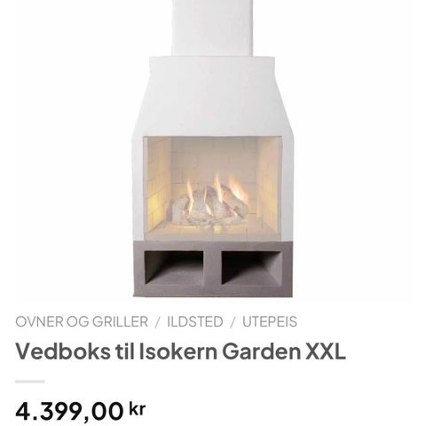 Vedboks til Isokern Garden XXL