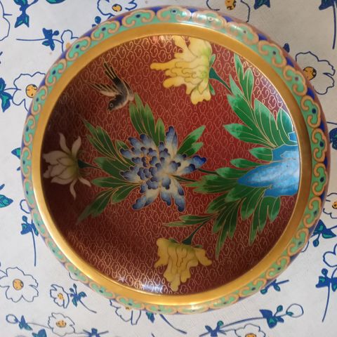 CLOISONNE SKÅL OG FAT