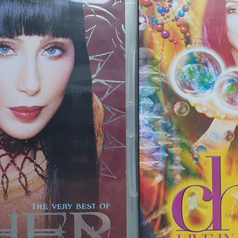Cher. "The Video Hits" & "Live In Concert" 2 stk. Som nye.