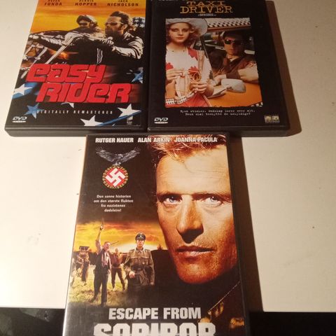 Easy Rider - Taxi Driver - Escape from Sobibor.   Norske tekster