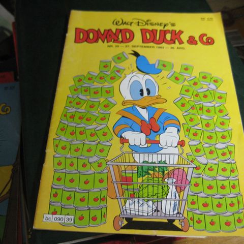 Donald Duck nr 39  1983 med spillinnlegg