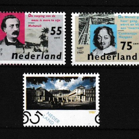 Nederland 1987 - Forfattere og slott- postfriske (NL-13)