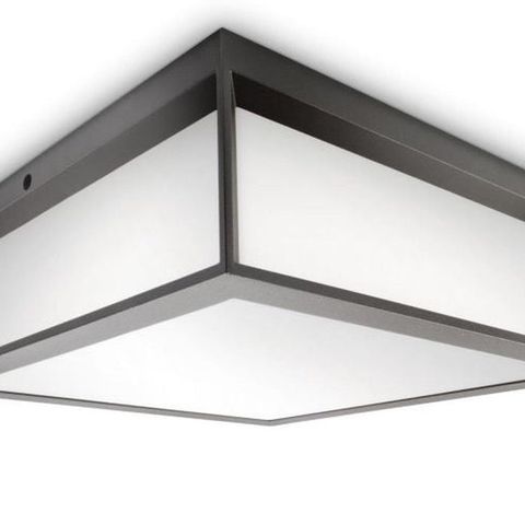 2 stk Philips Skies vegg/taklampe utendørs IP44 E27 - Antrasitt