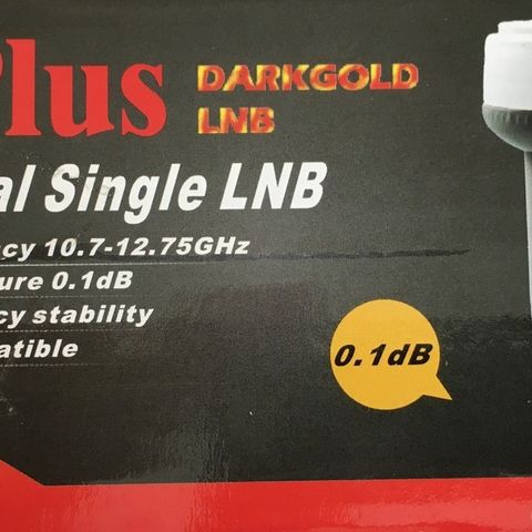 VuPlus DarkGold HD LNB 0.1db Single Universal LN 40mm