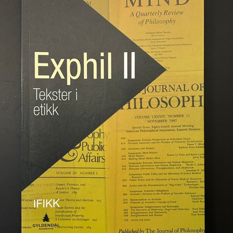 Exphil 2 - Tekster i etikk